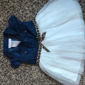 Denim/tulle dress